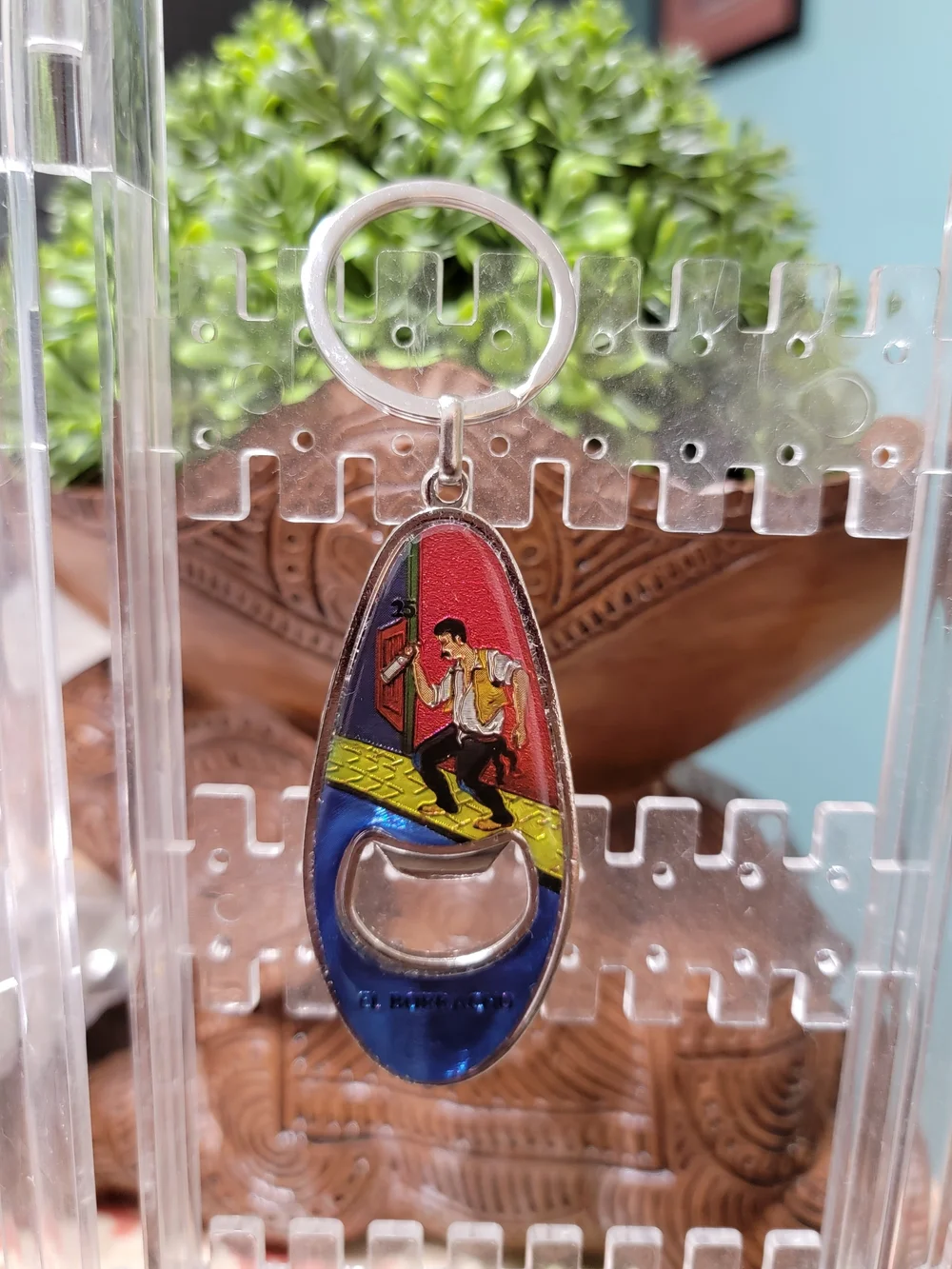 'El Borracho' Multicolor Metal Keychain Bottle Opener
